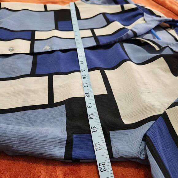 Allison Daley Blouse For Women Size 14 Blue Lightweight Shoulder Pads   B8 - Picture 4 of 9